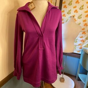 Missoni Wine Color 100% Wool Blouse US 4 NWT